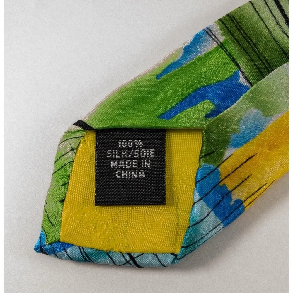 Vtg Jerry Garcia Tie, Poet Absorbs the War, Collection 69, Wearable Art, Silk